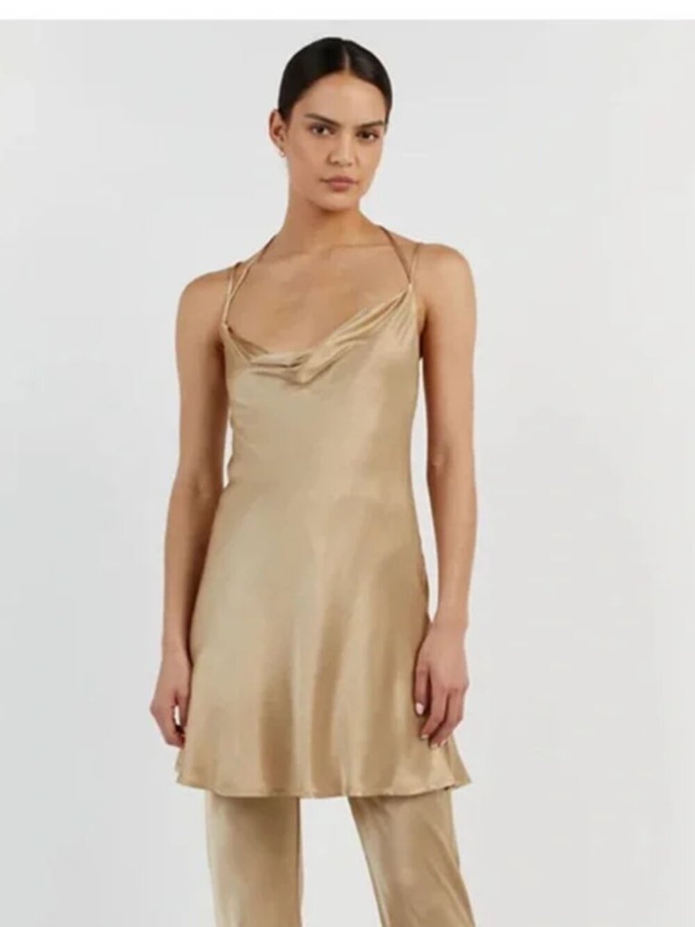 DISSH Charli Multi Strap Tunic in Gold Size 4 NWT